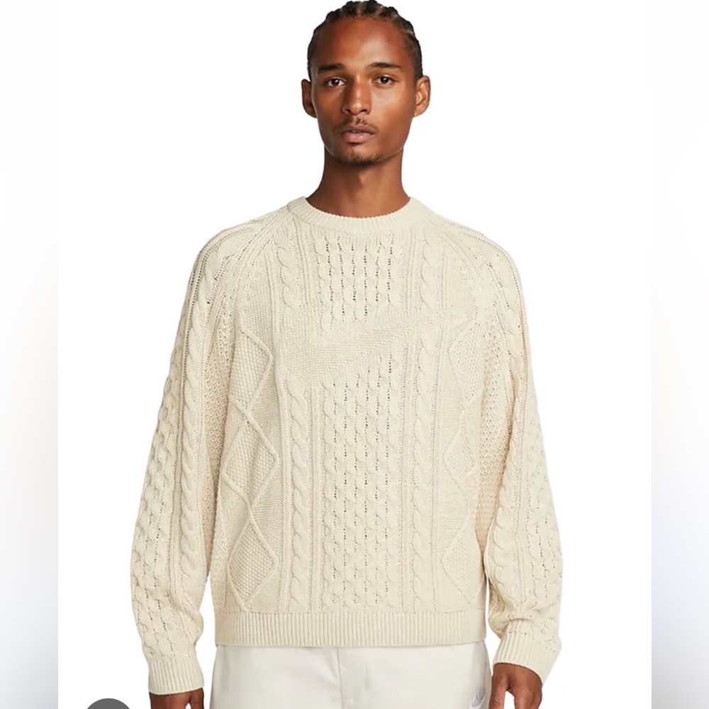 Nike Life Cable Knit Sweater Large